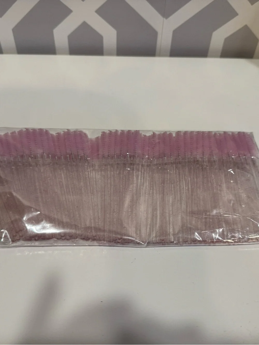 New i-Laesh Glitter Spoolies Disposable Eyelash Brush - Pink - 100PCS